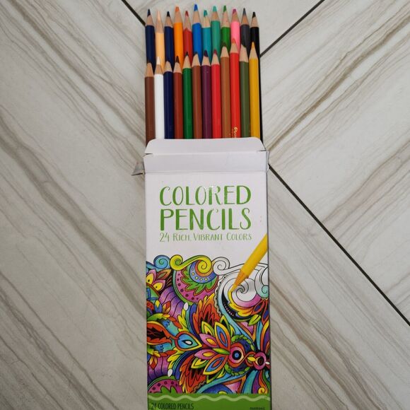 Lot of 2-Crayola Adult Coloring 12Ct Fine Line Markers and 24Ct. Colored Pencils - Picture 8 of 10